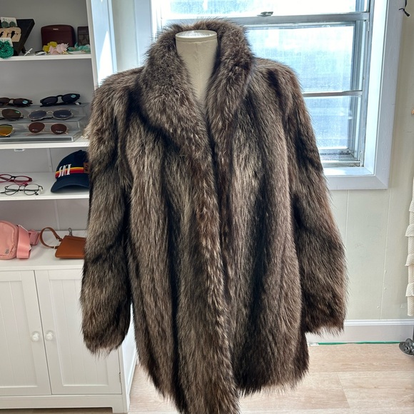 Authentic raccoon vintage Mitchel Alan fur coat - Picture 4 of 4